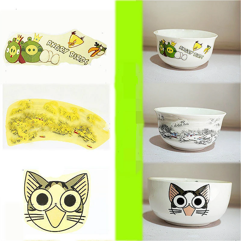 2 шт. керамическая глина глазурованная наклейка цветная бумага глазурь 800