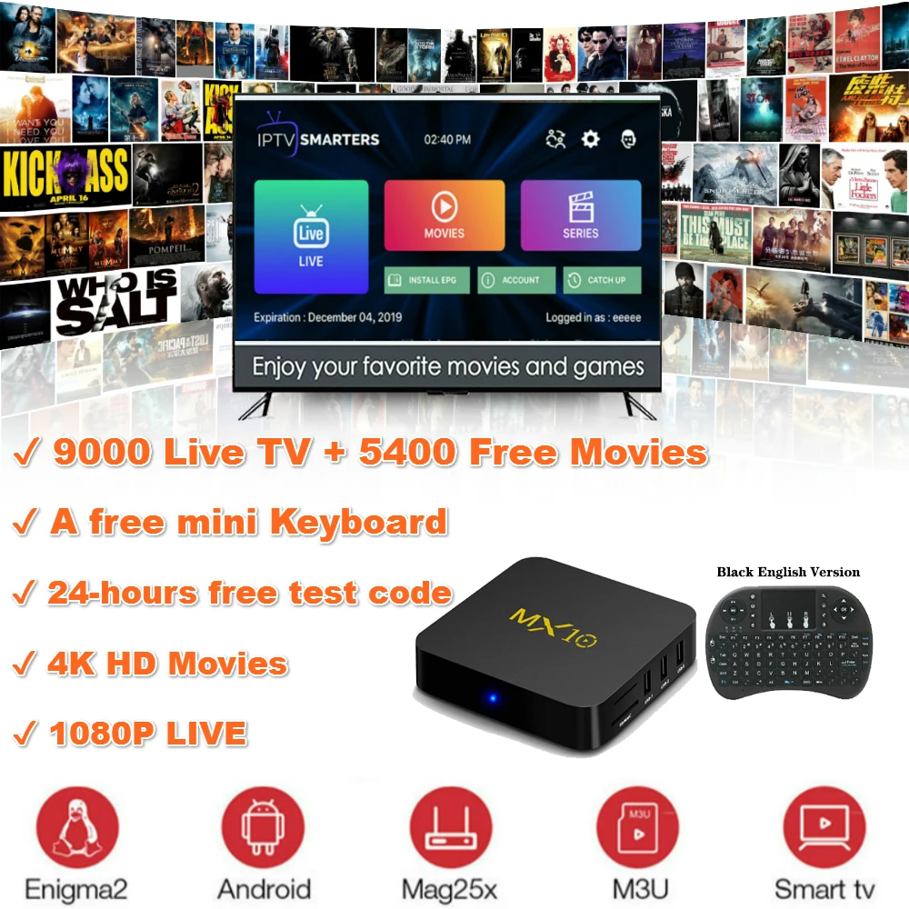 T tv BOX MX10 Android Box 4 ГБ 32 9 0 OS RK3328 Четырехъядерный 4K HDR 2 ГГц wifi USB 3 Smart мультимедийный