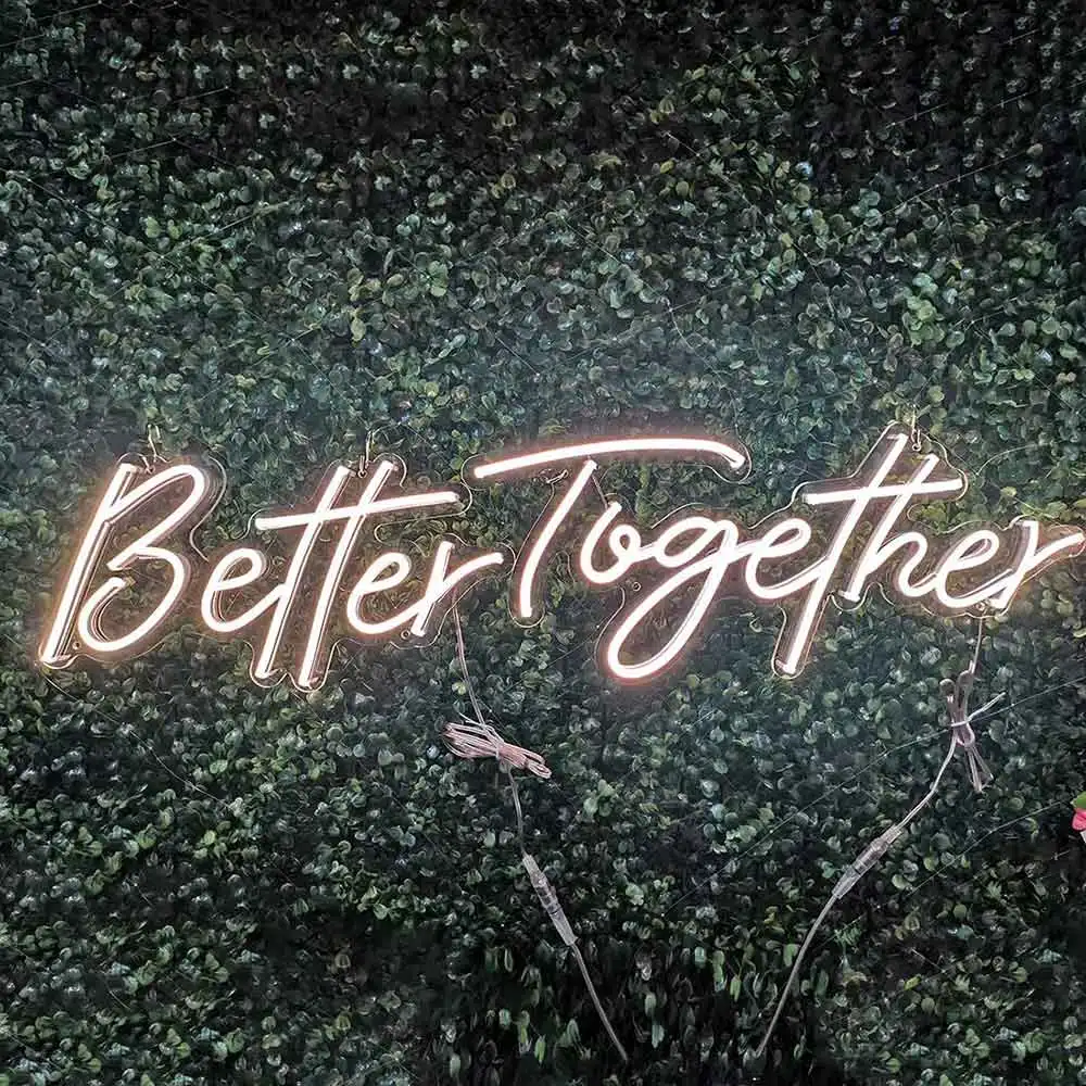 Светодиодная неоновая вывеска Better Together комнатное настенное освещение вечерние