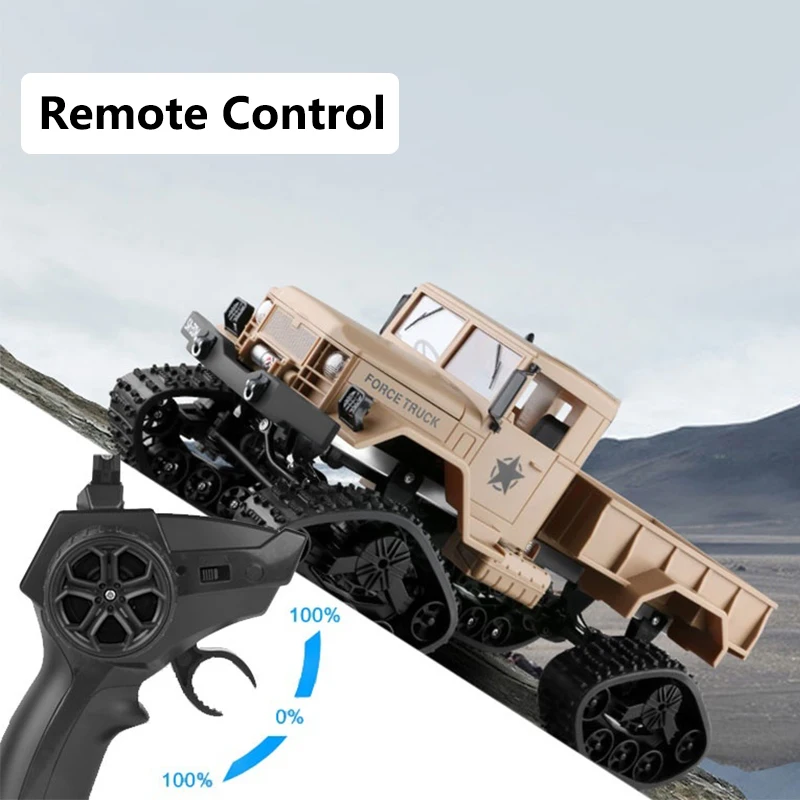 

High Speed RC Truck Remote Control Vehicle Military Transporter Off-Road Car with Led Lighting 2.4G Rock Crawler Car Kids Toy