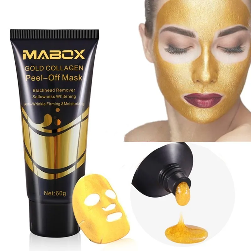MABOX 60g Gold Remove Blackhead Mask Shrink Pore Improve Rough Skin Acne Shills Remover Facial Moisturizing Cream| |