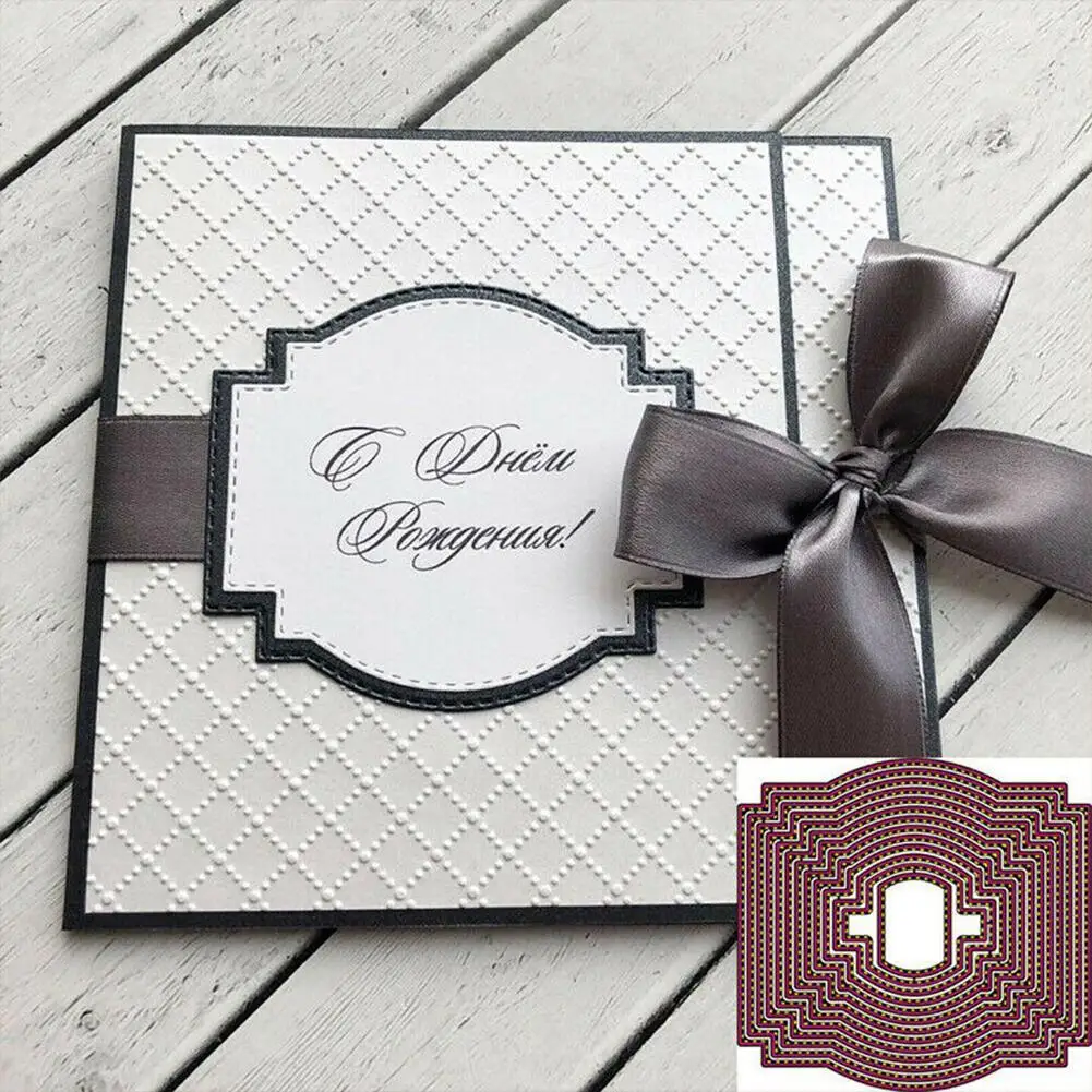 

Cutting Nesting Dies Frame Metal Cut Die Mold Scrapbooking DIY Paper Craft Album Decor Die Mould Stencil Clear Stamps Decoration