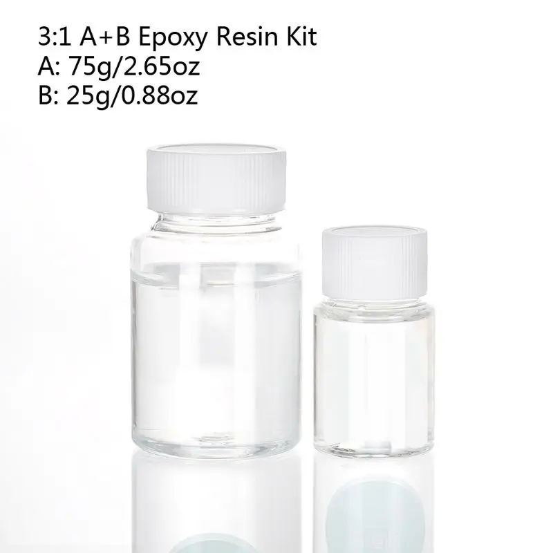 

3.5oz Hard Soft Ultra Clear Resin Epoxy Mold High Adhesive 3:1 AB Crystal Glue Epoxy Resin Fasting Curing Jewelry