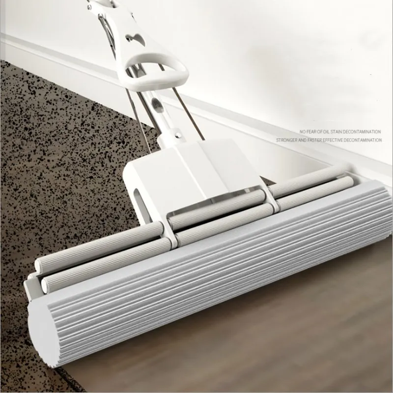 Sponge Mop Head Household Hand-free Washing Absorbent Mop Oversized Roller Type Cotton Mop Ceramic Tiles Floor Cleaning