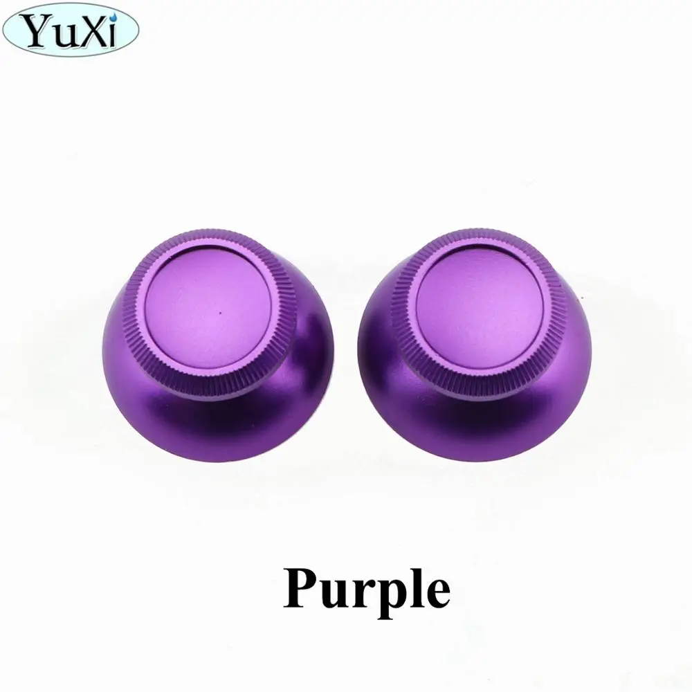 Purple YuXi Алюминиевый металлический аналоговый джойстик для пальца рукоятка колпачок геймпад запасная часть для Playstation 4 для PS4 Slim Pro для xbox one контроллер - Цвет: Purple