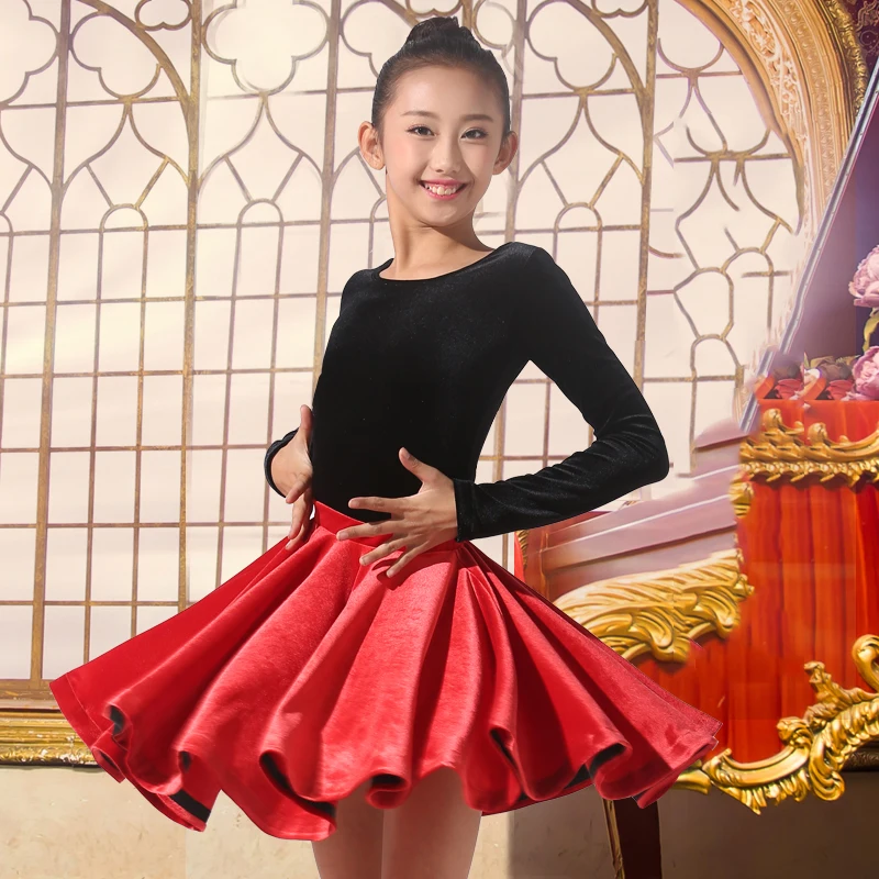 Платье для латиноамериканских тренировок детское платье танцев вельветовые