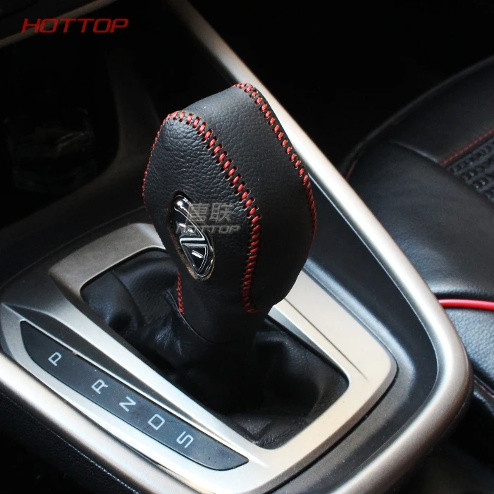Кожаная красная крышка ручки переключения передач и ручного тормоза для Ford ESCORT