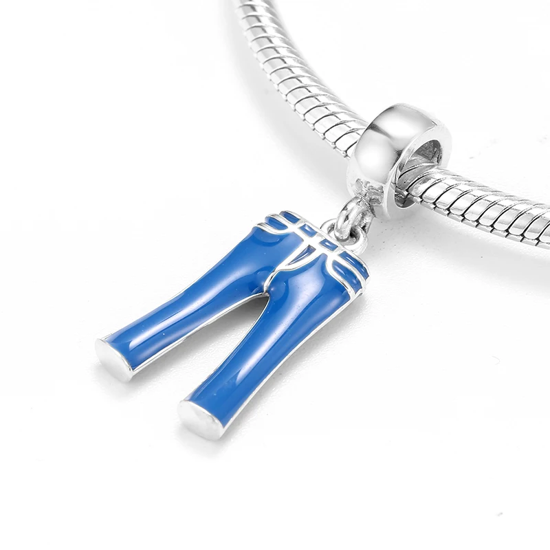 Подвеска-Шарм из серебра 925 пробы с синей эмалью | Украшения и аксессуары