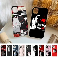 cute kumamon danganronpa monokuma phone case for iphone 13 11 12 pro xs max 8 7 6 6s plus x 5s se 2020 xr case