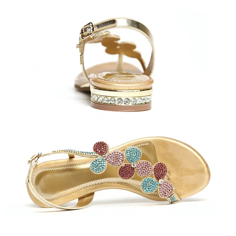 Женские сандалии со стразами CPI летние туфли из натуральной кожи на мягкой