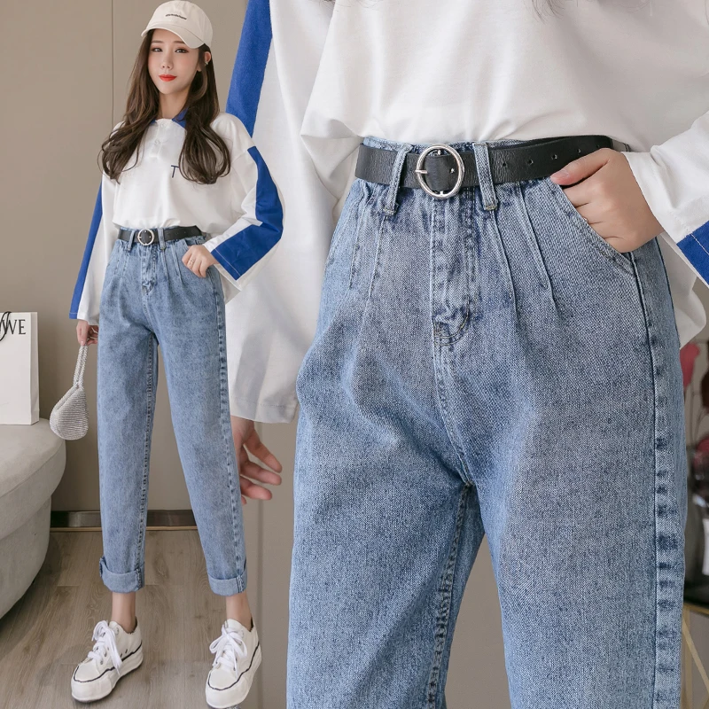 Новинка 2020 года. Свободные джинсы в стиле знаменитостей. Прямые весенние женские