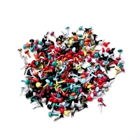 100pcs mixed multicolor round metal studs brads embellishment fastener brads metal studs crafts diy and spikes cp1114