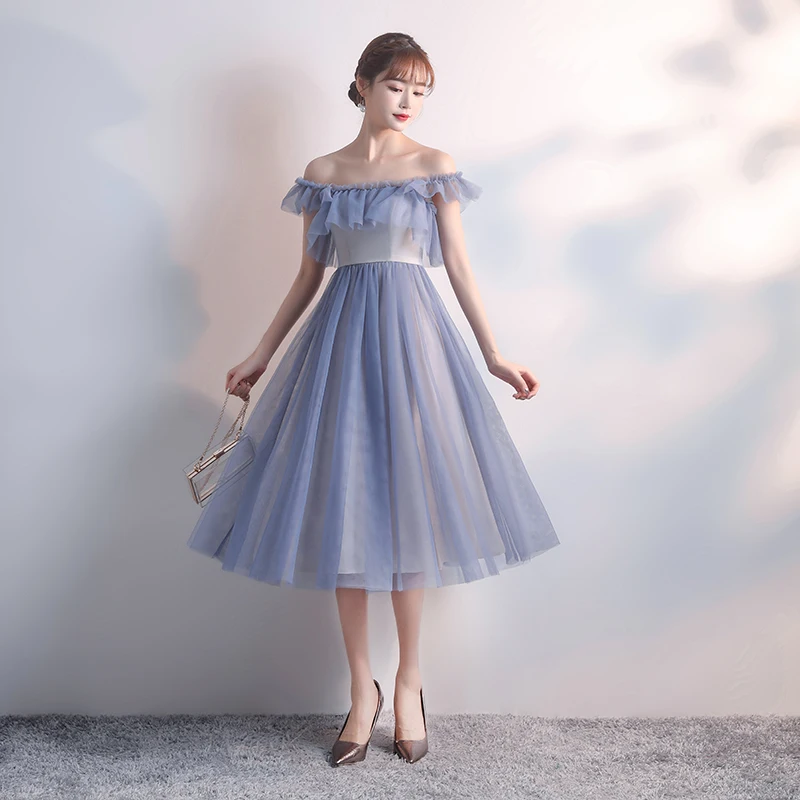 ТРАПЕЦИЕВИДНОЕ ПЛАТЬЕ для подружки невесты длиной до колена женщин платье