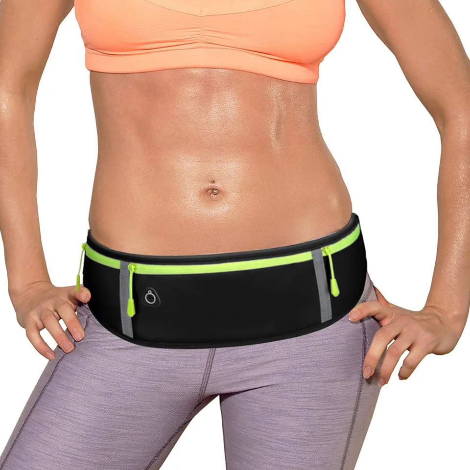 Reflective Unisex Running Belt Bag Sport Waist Band Pack Travel Jogging Gym Fitness for 6.5 Inch Phone Holder | Спорт и развлечения