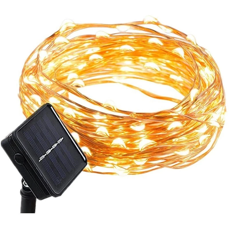 

1pcs Outdoor LED Solar String Fairy Lights 12M 22M Flashing Lamps 100/200leds Waterproof Christmas Decoration for Home Garden