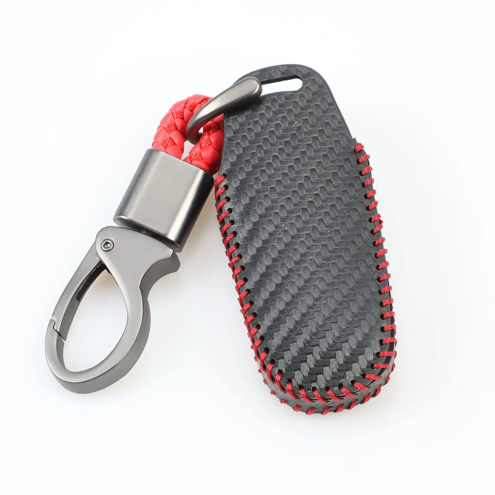 

Kutery 10pcs 3 Butttons Leather Remote Key Case Cover Fob For Ford Edge Mondeo Mustang Car Accessories