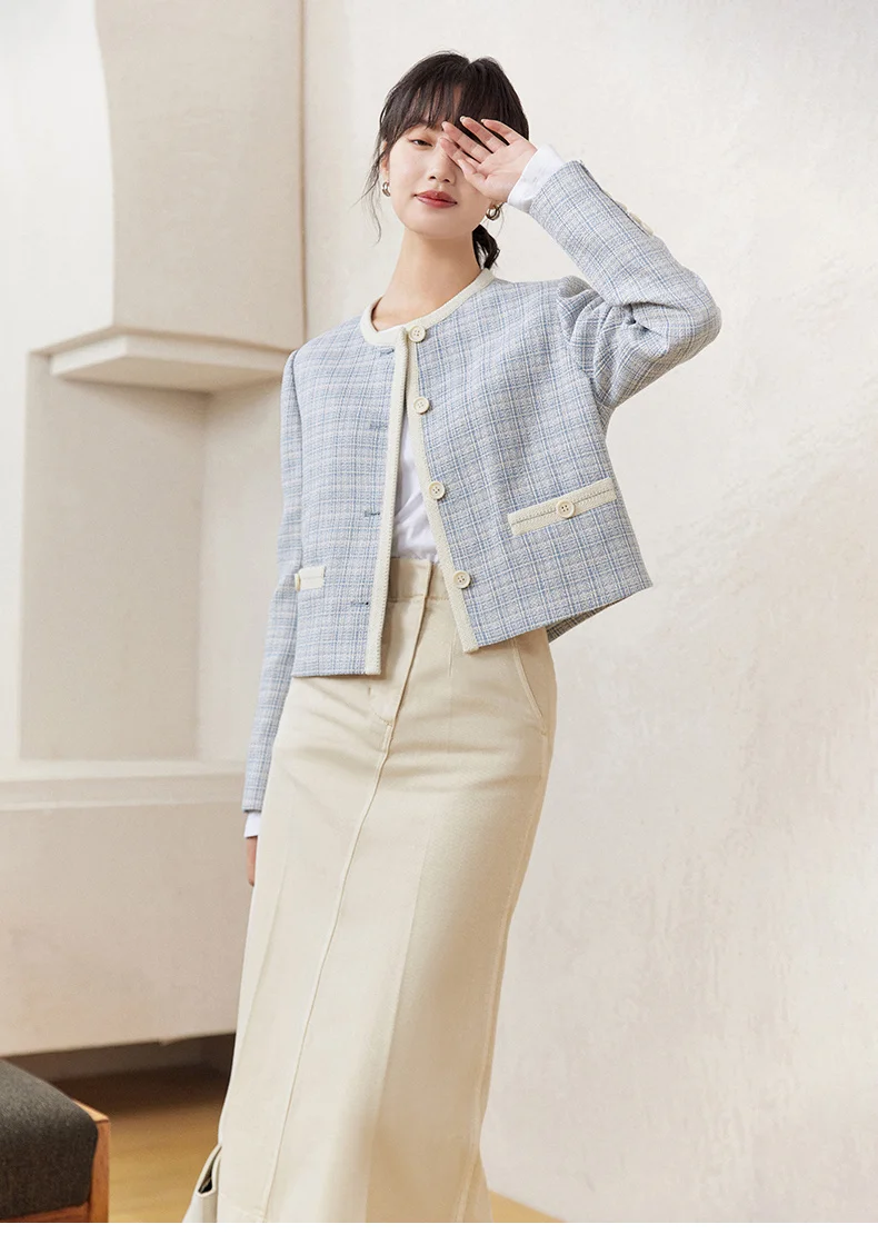 

Short jacket autumn 2021 new cardigan small casual jacket small fragrance