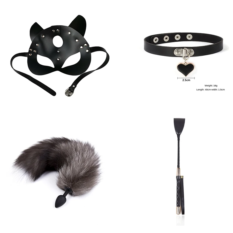 Секс-игрушки для женщин маска косплея лиса хвост Анальная пробка металлическая