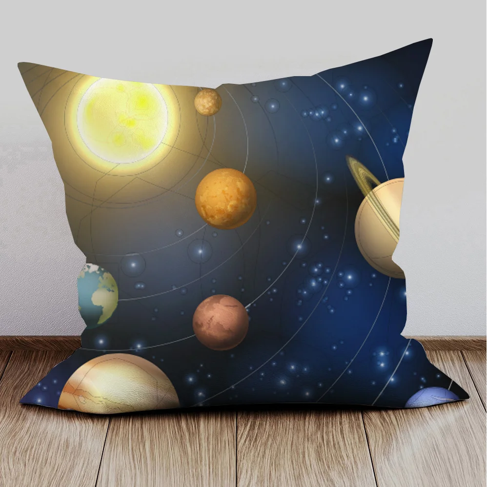 Космическая солнечная система Чехлы для подушек Вселенная планеты Земля Луна