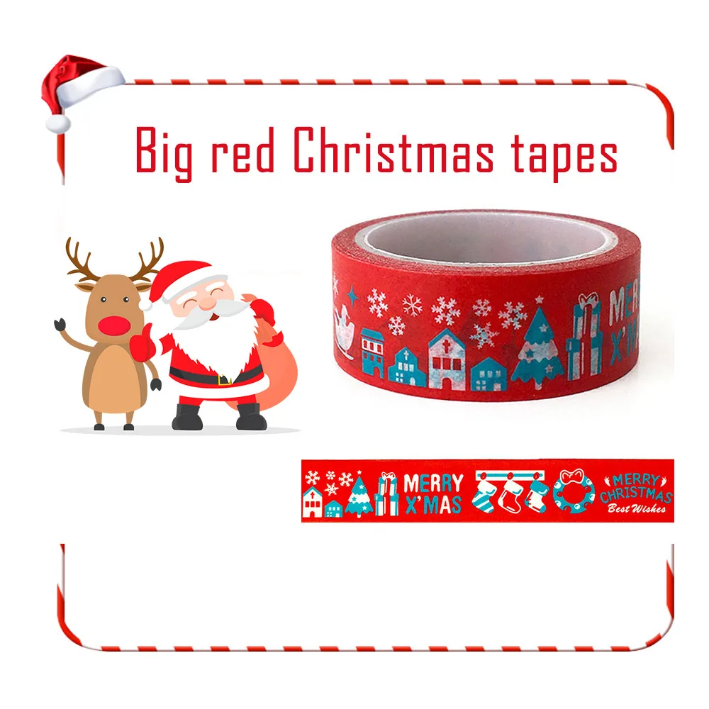 Лента для рождественских праздников 0 6 х197 дюймов лента с рисунком оленя синяя