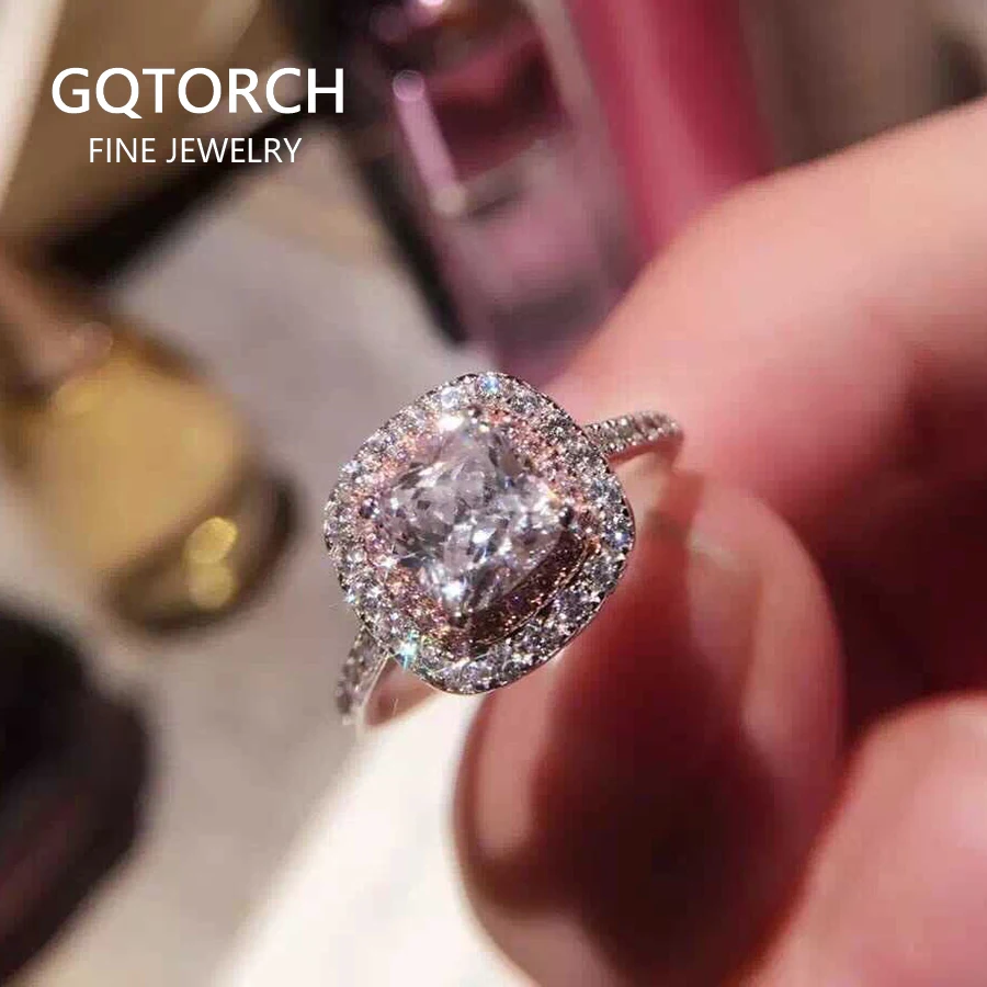 Преувеличенные обручальные кольца для женщин квадратное кольцо принцессы с