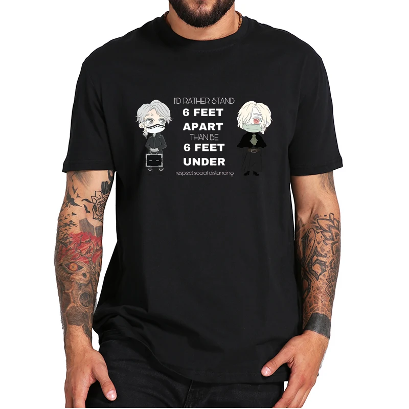 

Identity V Social Distancing T-Shirt First Survival Horror Game Lovers Tee Soft Premium 100% Cotton Men's Clothing