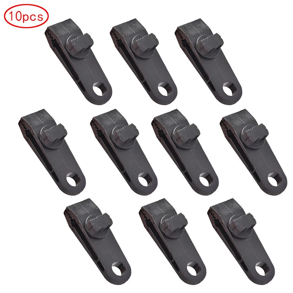 

10PCS Reusable Windproof Clip Awning Clamp Tarp Clips Snap Hanger Tent Camping Tent Accessories