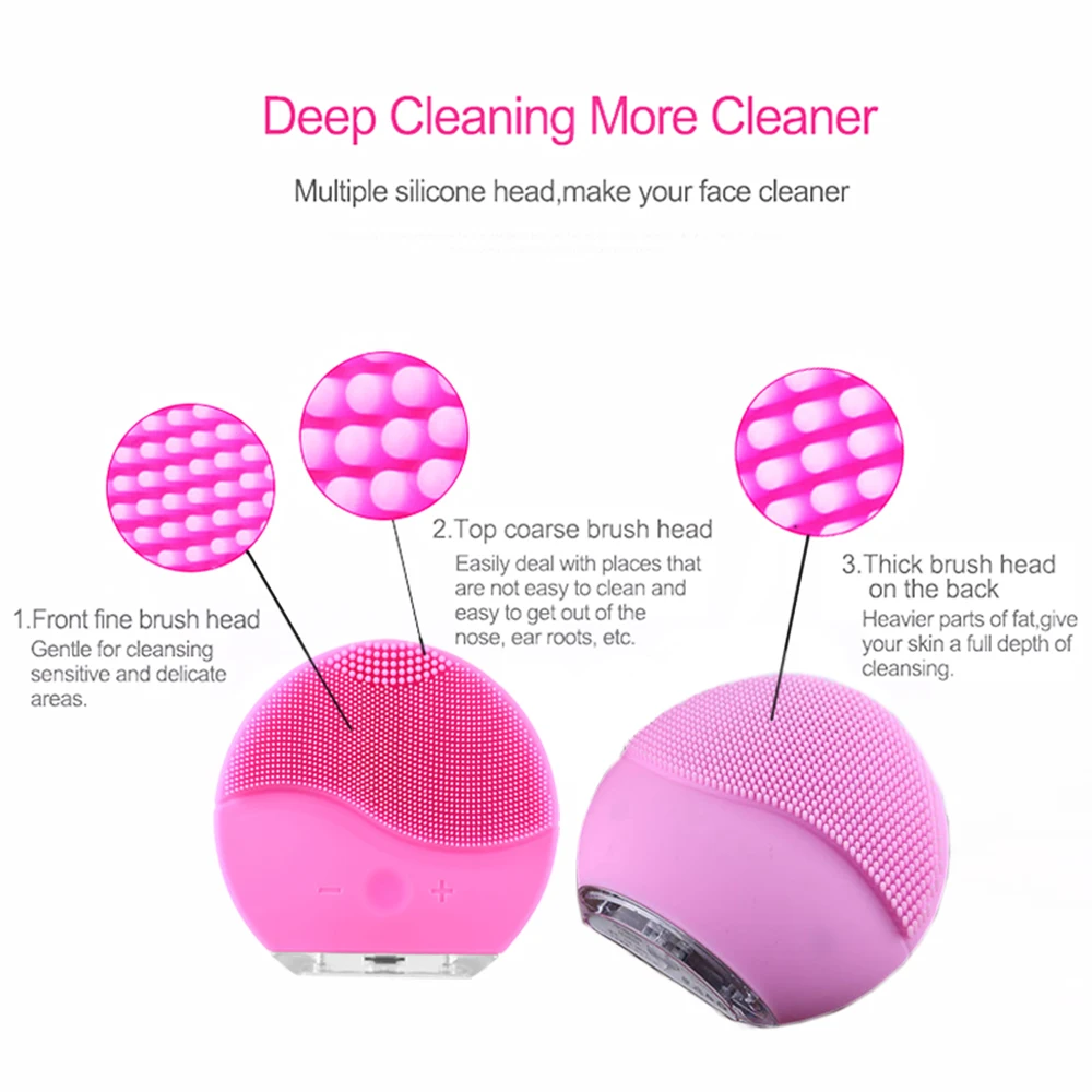 Массажная Водонепроницаемая мини щетка для лица с зарядкой от USB|Устройства