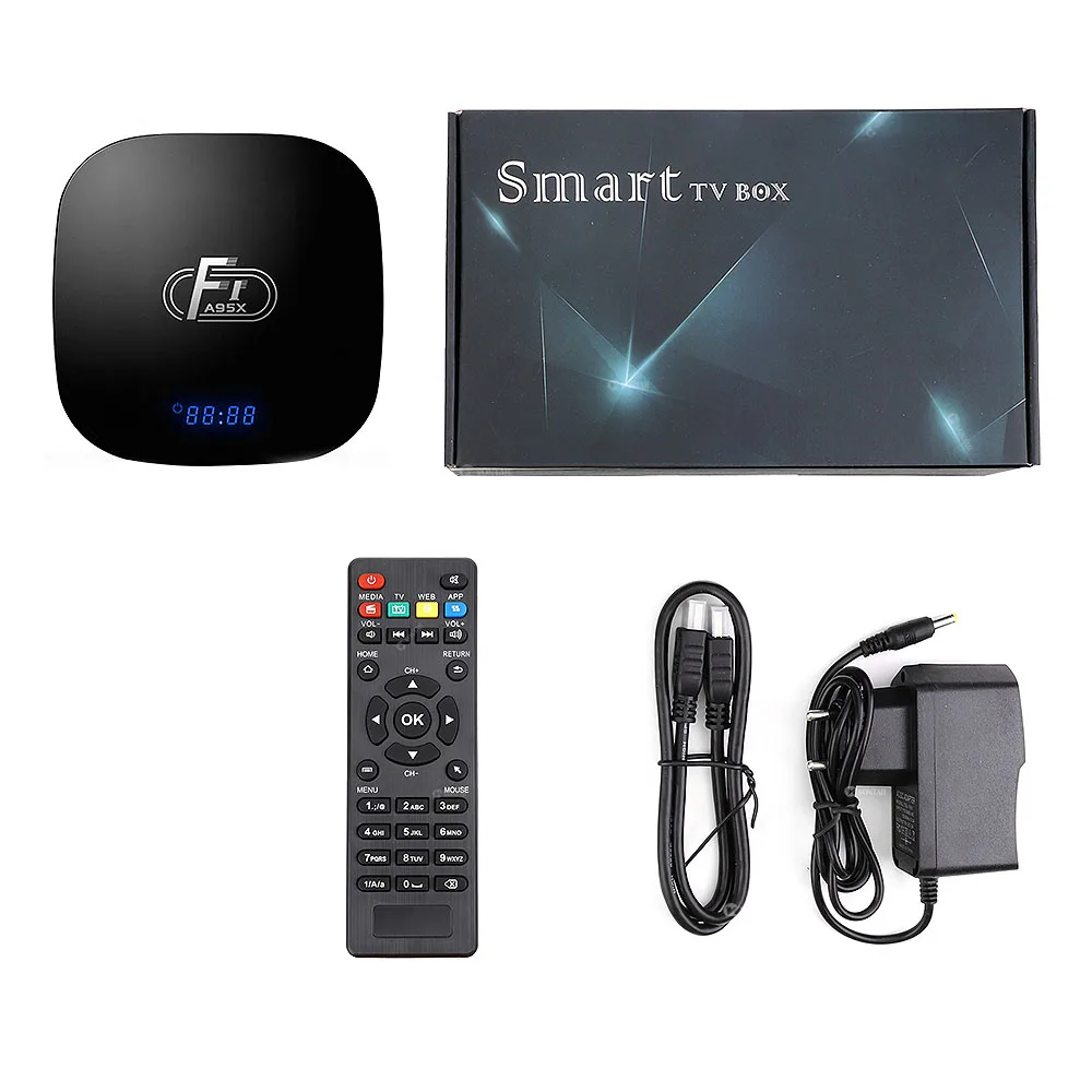 Smart tv Box A95X F1 Amlogic S905W 4K 2GB 16GB 2,4 GHz WiFi медиаплеер H.265 4K Android 8,1 Android tv Box PK h96mini Youtube