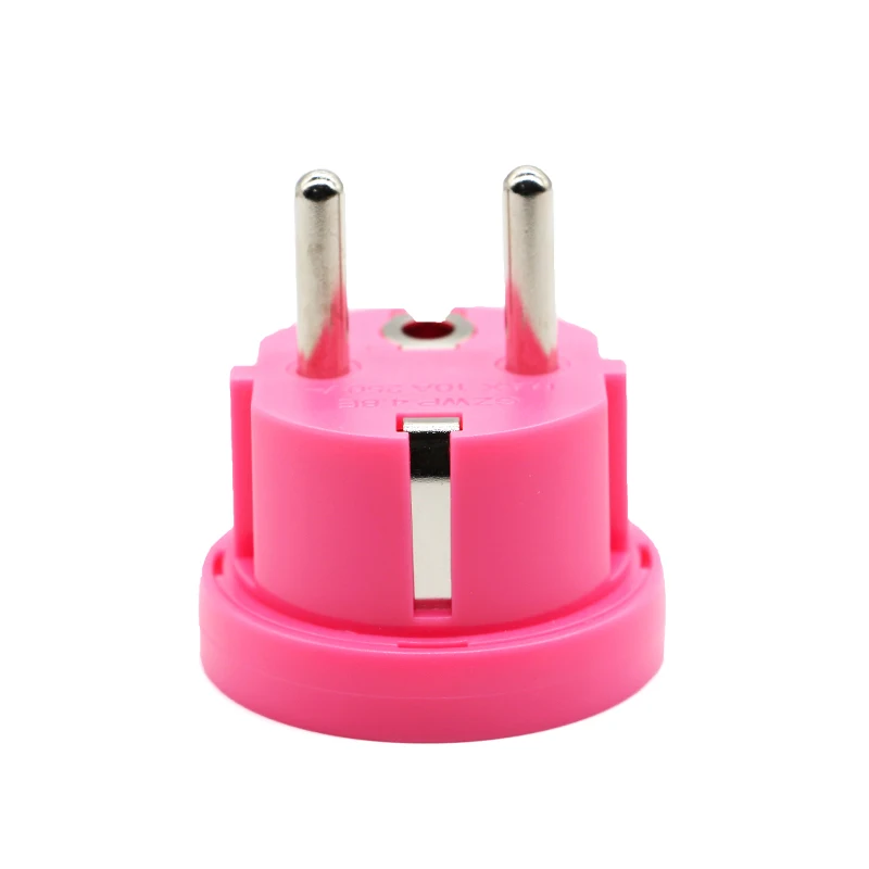 pink EU plug AU США в ЕС адаптер пробки Американский Австралийский в Евророзетка белый AC конвертер настенная розетка для зарядника адаптер для Европы - Цвет: pink EU plug