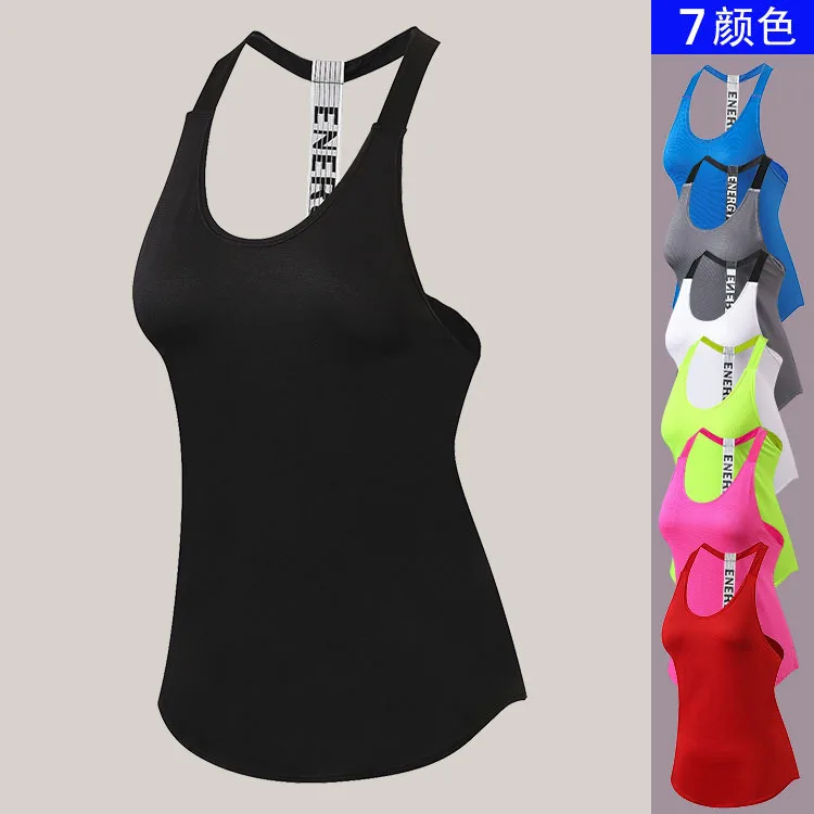 Женская майка для фитнеса Fanceey летняя быстросохнущая Свободная тренировок