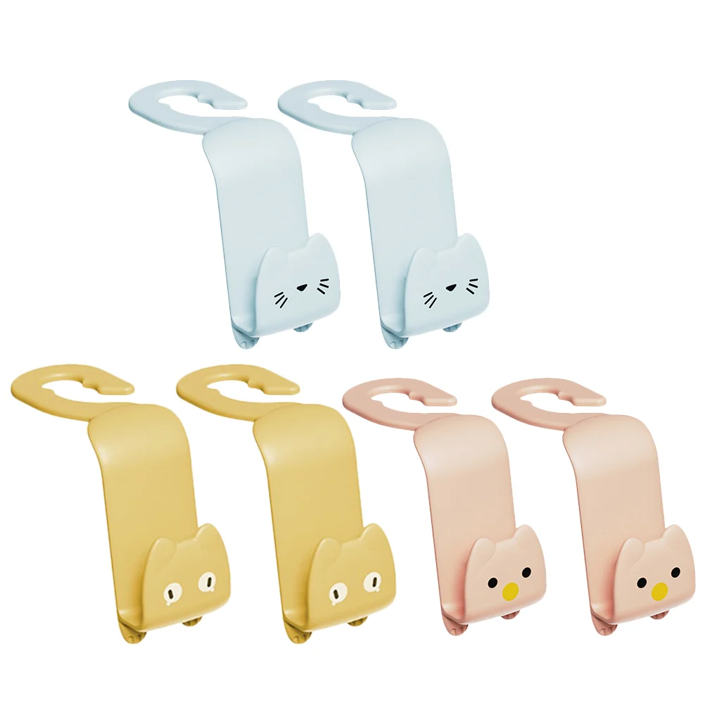 

6pcs Practical Car Backseat Hooks Multi-functional Car Back Seat Storage Hooks