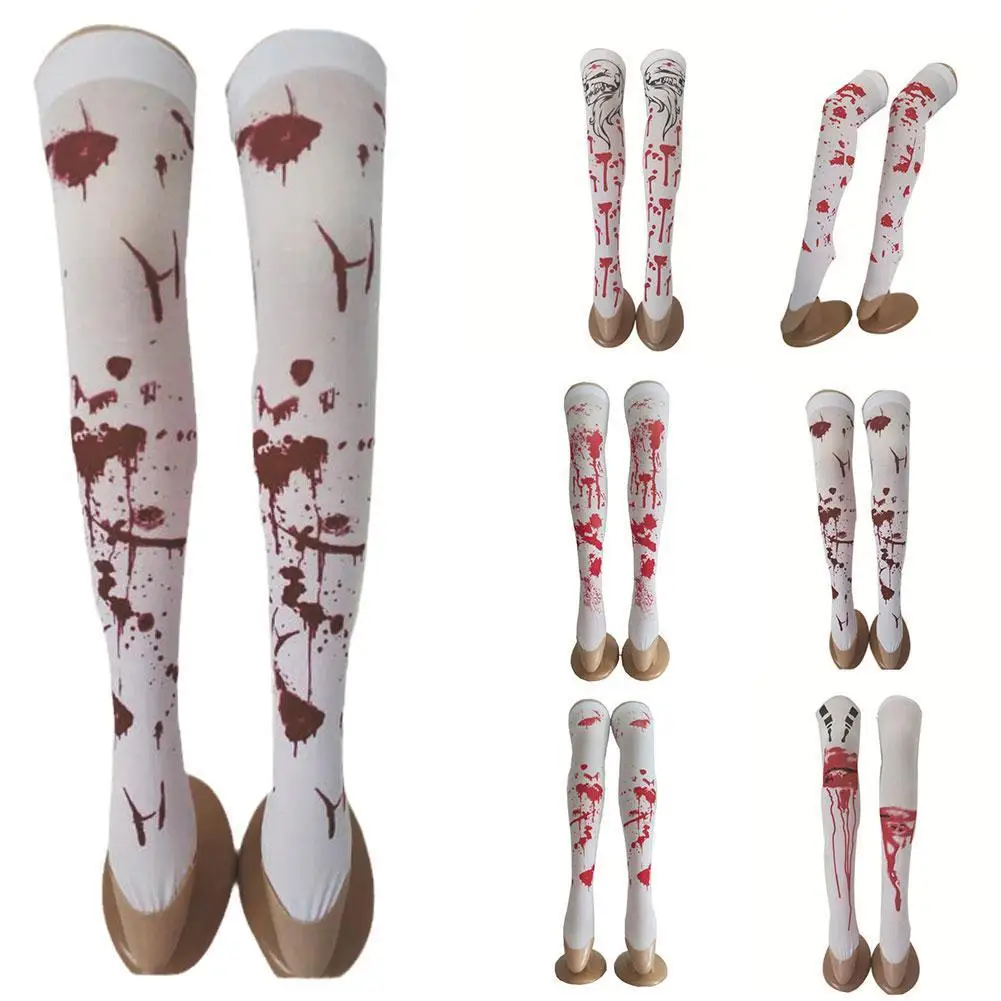 

Women Party Masquerade Clothing Bloody Socks Zombie Blood Halloween Cosplay Stockings Halloween Costume Decoration