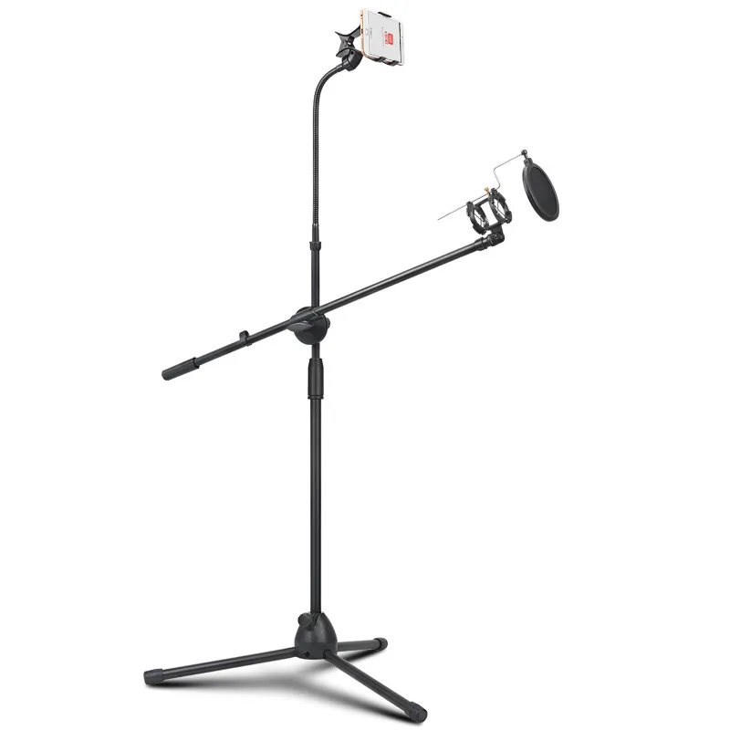 Профессиональный напольный Штатив для микрофона с поворотной стрелой напольная