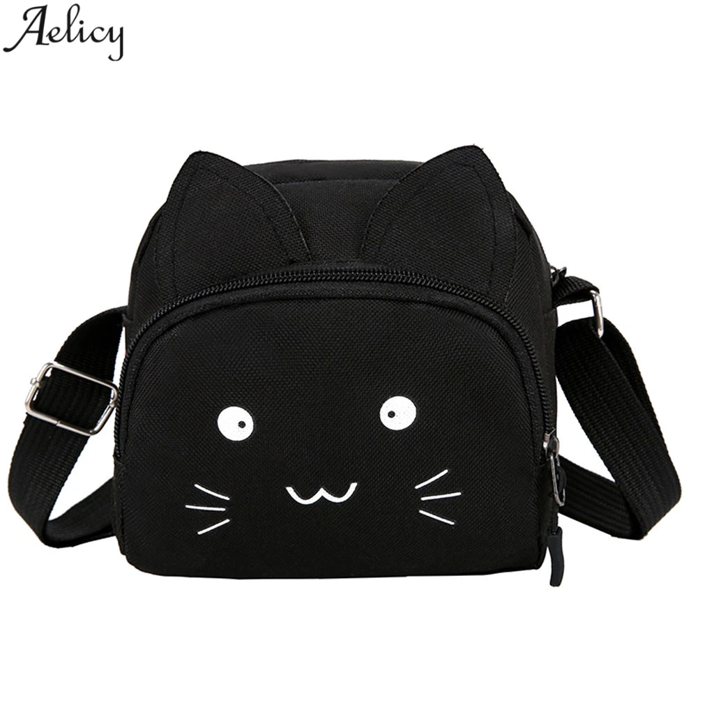 Aelicy/Женская Холщовая Сумка с милым котом 2020 одноцветная Повседневная сумка
