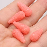 wholesale hot sale red coral water droplets beads handmade crafts diy necklace bracelet earrings jewelry accessories gift making