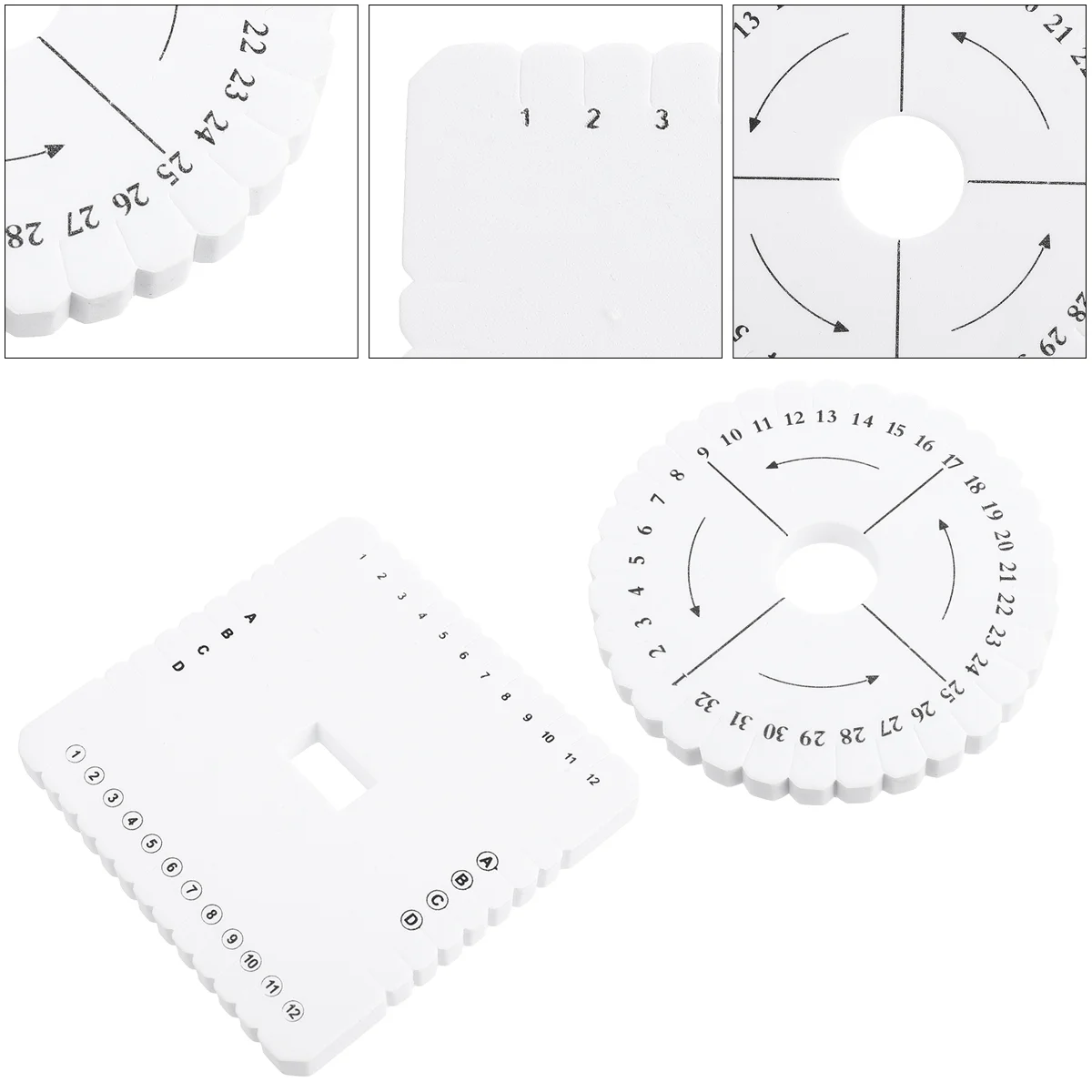 

2pcs Practical Beading Cord Disc Braiding Board Weaving Disk Plate