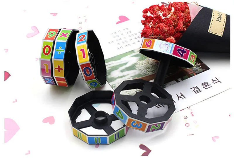 Child Learn digital cube toys Baby intellectual development Sudoku Color cartoon sticker Hand-eye coordination stress reliever