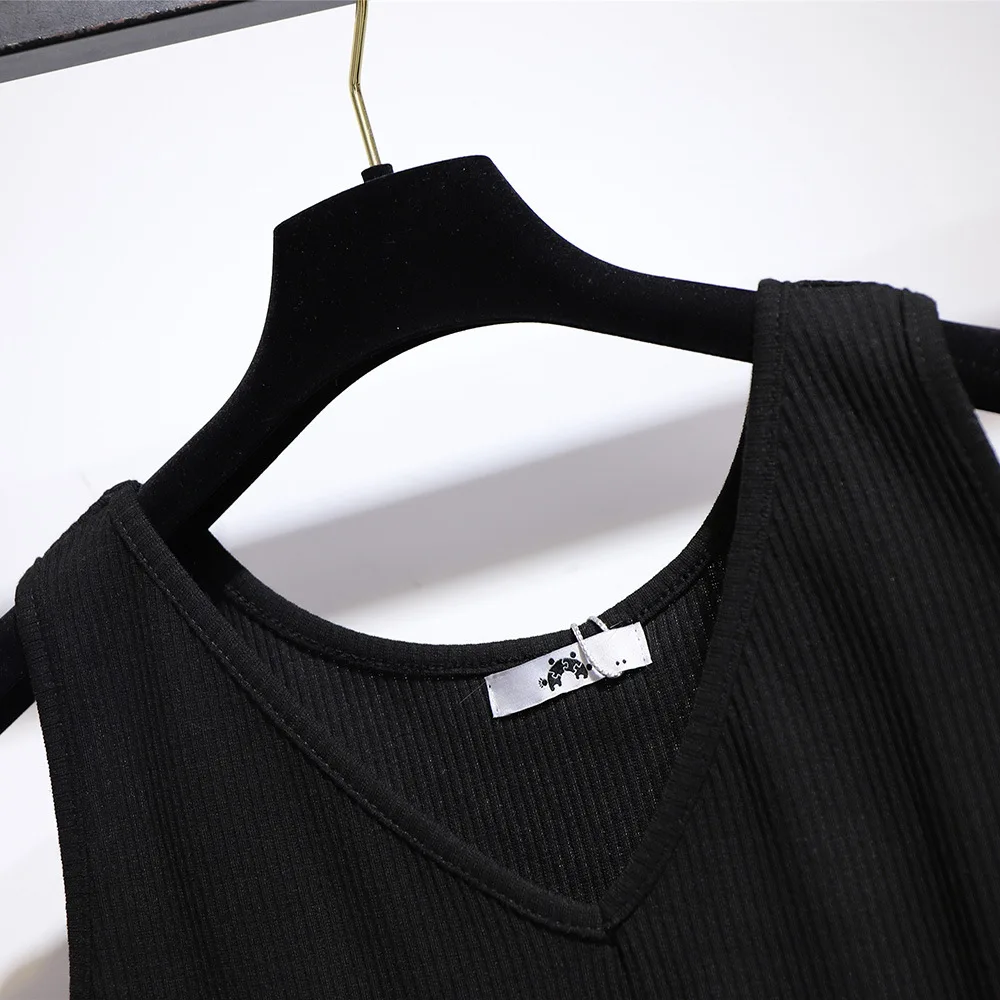 Женское трикотажное платье-свитер без рукавов с V-образным вырезом |