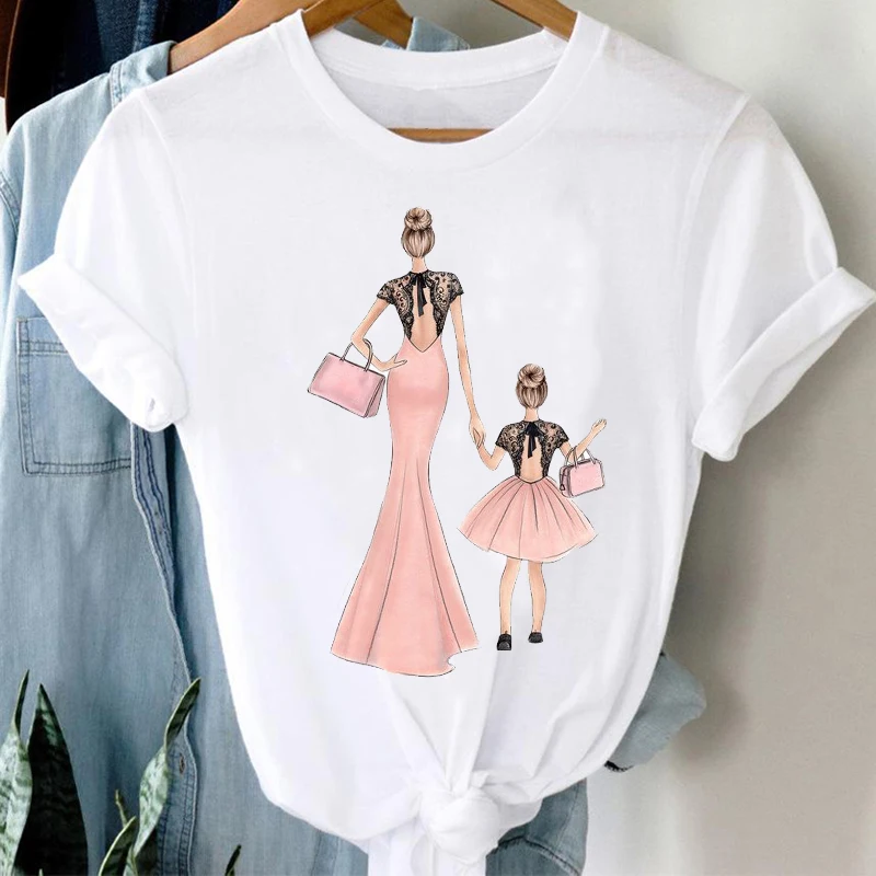 

T-shirts Women Printing Cartoon 90s Style Boy Son Sweet Mom Mother Mama Clothes Graphic Tshirt Top Lady Print Female Tee T-Shirt