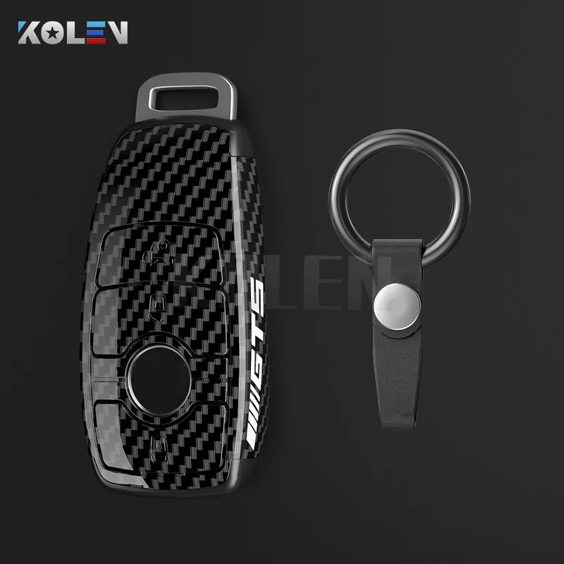 

Чехол для автомобильного ключа из углеродного волокна из АБС-пластика для Mercedes Benz A B C E S Class W204 W205 W212 W213 W176 GLC CLA AMG W177