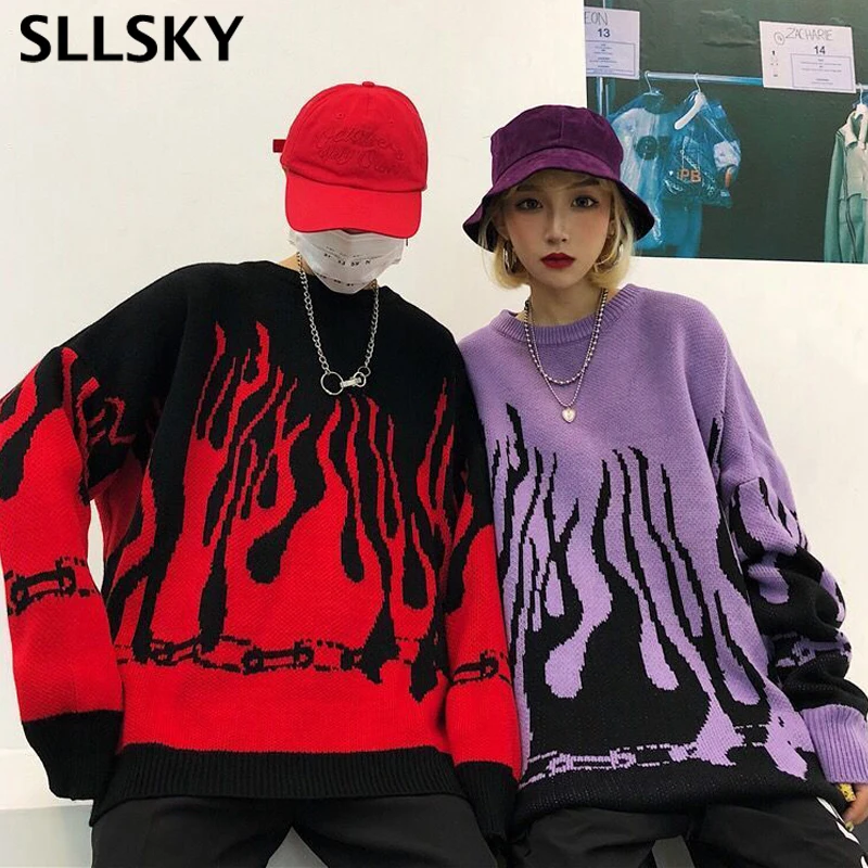 

Свитер Женский вязаный SLLSKY, с рукавами летучая мышь, свободный, в стиле Харадзюку, на осень/зиму