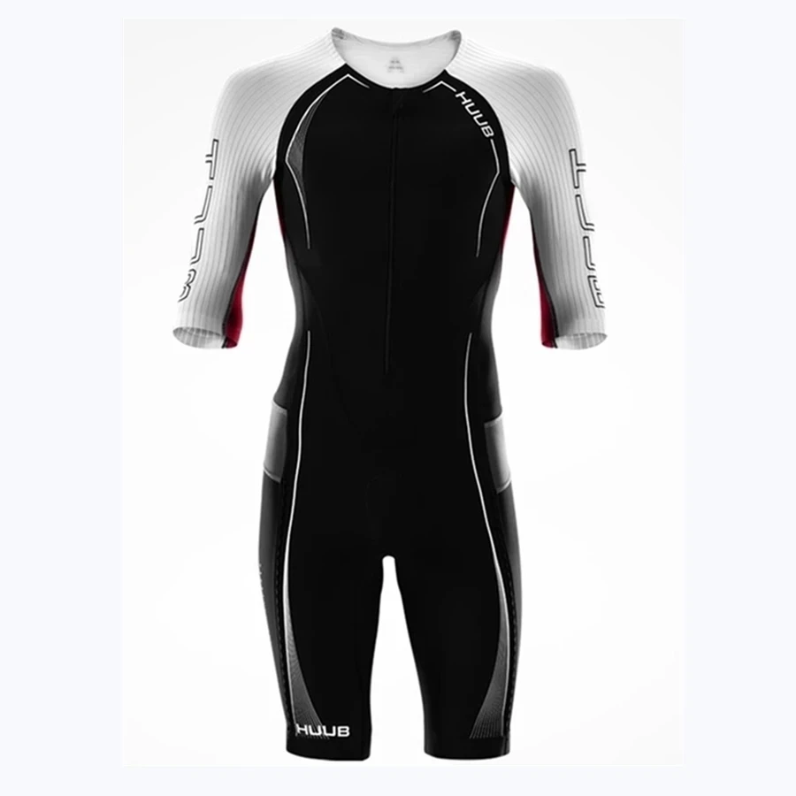 

HUUB Summer New Men's Skinsuit Triathlon Short Sleeve Cycling Jersey Set MTB Bike Clothing Bicycle Jumpsuit Ropa Ciclismo hombre