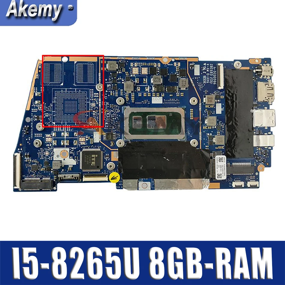 

Материнская плата UX431FA/FN для ноутбука ASUS ZenBook-14, UX431FA, UX431FN, UX431F, оригинальная материнская плата 8GB-RAM I5-8265U GM