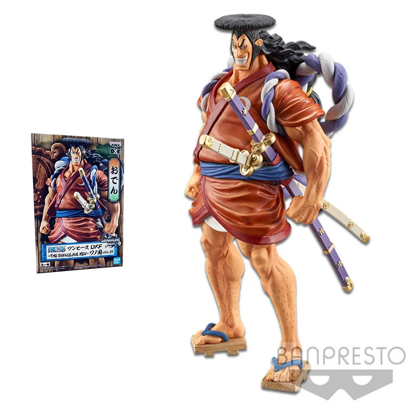 

Bandai One Piece Anime Figure Wano Country Vol.10 DXF Kozuki Oden Genuine Model Peripheral Action Figures Children Toys