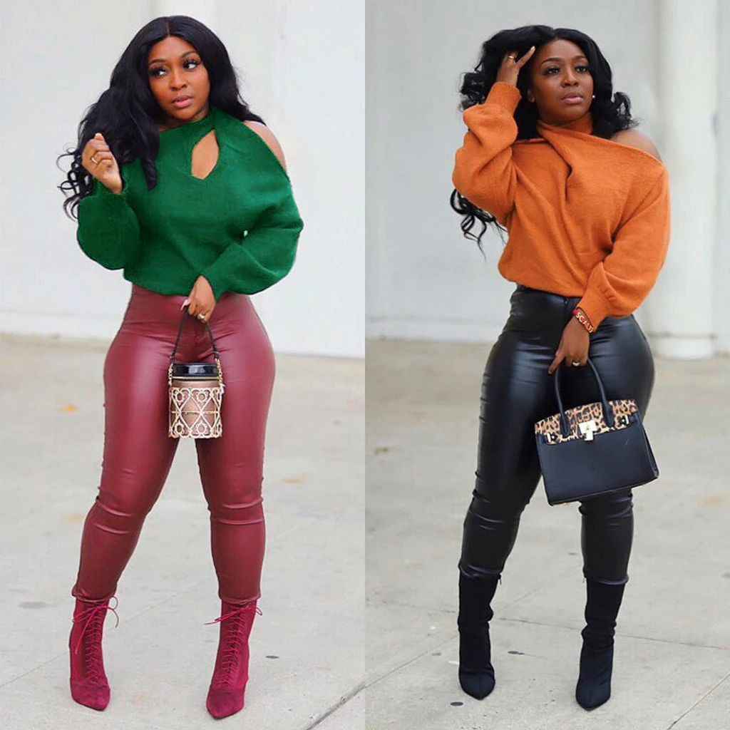 Jaycoasia сексуальный вязаный свитер с открытыми плечами женский элегантный тонкий