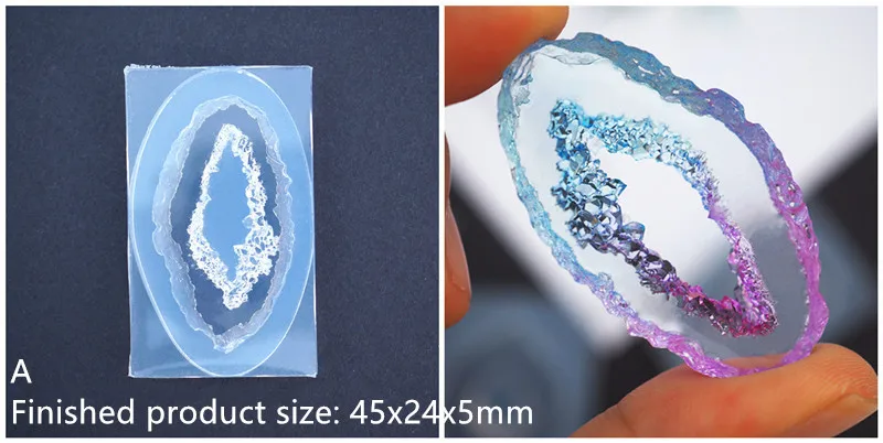 Кристалл кластер кристалл полости формы УФ смолы ювелирные изделия инструменты