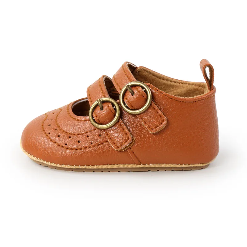 

2021 Autumn Kids Fashion Retro Child Flats Princess Shoes Elegant Baby Girl Leather Shoes For Little Girls