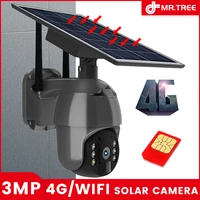 4g lte sim card camera outdoor hd1080p wireless solar power battery camera 3mp 360 spin ptz security surveillance wifi ip camera