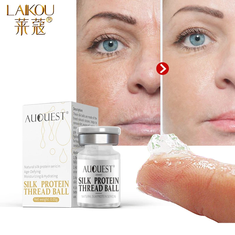 Коллагеновая шелковая нить LAIKOU сывороточная эссенция для лица против морщин